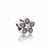 Berloque de Prata Separador Flor com Estrela Rosa
