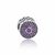 Berloque de Prata Separador Round Pavê Roxo - Girl Power