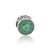 Berloque de Prata Separador Round Pavê Verde: Elegância a Qualquer Momento