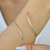 Bracelete de Prata Rígido Ondulado Bolinha 18cm
