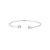 Bracelete de Prata Zircônia Oval 18cm Banhado a Ródio