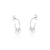 Brinco de Prata Argola 3 Corações Pendurados 1,1 cm
