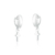 Brinco de Prata Argola e Cruz 1cm