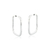 Brinco de Prata Argola Quadrado Fio Quadrado 3cm