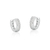 Brinco de Prata Argola Quadrada 14 Zircônias 1,1 cm