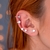 Brinco de Prata Earcuff Três Estrelas Cadentes - comprar online