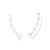 Brinco de Prata Earcuff Cinco Estrelas