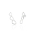 Brinco de Prata Earcuff Corações Delicados - Coleção Love