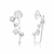 Brinco de Prata Earcuff Curvado Zircônia