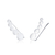 Brinco de Prata Earcuff Círculos Lisos Crescentes