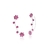Brinco de Prata Earcuff Flores Zircônia Rosa - Taciele Alcolea