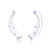 Brinco de Prata Earcuff Furta-Cor Estrelas