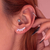 Brinco de Prata Earcuff Pink