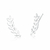 Brinco de Prata Earcuff Ramo de Folhas