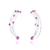 Brinco de Prata Earcuff Rosa Estrelas