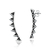 Brinco de Prata Earcuff Triângulos