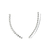 Brinco de Prata Earcuff Brilhante 15 Zircônias - Jana Taffarel