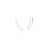 Brinco de Prata Earcuff Círculos Crescentes 17mm
