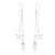 Brinco de Prata Estrela e Cristal Branco