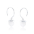 Brinco de Prata Gancho Cristal Branco