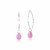 Brinco de Prata Gota Fusion Rosa