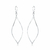 Brinco de Prata Gota Torcida 60mm