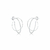 Brinco de Prata Meia Argola Dois Aros 2,2cm