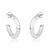 Brinco de Prata Meia Argola Lisa 2cm