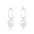 Brinco de Prata Oval com Pérola - comprar online