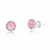 Brinco de Prata Zircônia Rosa 8mm