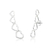 Brinco Earcuff Quatro Corações de Prata