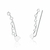 Brinco de Prata Earcuff de Corações