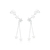 Brinco de Prata Earcuff Prata Estrela Cadente