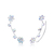 Brinco Earcuff de Prata Flor Furta Cor