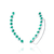 Brinco Earcuff de Prata Zircônias Verde Turquesa