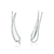 Brinco de Prata Earcuff Pena 28 MM