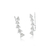 Brincos de Prata Earcuff Triângulos Brilhantes