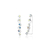 Brinco de Prata Earcuff Zircônia Ondulado Furta-Cor