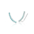 Brinco Earcuff de Prata Azul Água