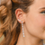 Brinco Earcuff de Prata Azul Água