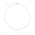Choker de Prata Cinco Pontos de Luz em Zircônias 35cm