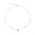 Colar de Prata Círculo Cristal Rosa 40cm