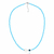 Choker de Prata Cristais Azuis Olho Grego e Coração 40cm