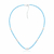 Choker de Prata Azul Cristais e Pérolas 40cm