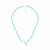 Choker de Prata Cristais Azul Lua Madrepérola 40cm