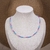 Choker de Prata Cristais Coloridos 40cm