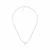 Choker de Prata Cristais com Flor Madrepérola 40cm