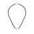 Choker de Prata Cristais Preto e Transparente 40cm