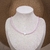 Choker de Prata Cristais Rosa Estrela Madrepérola 40cm