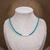 Choker de Prata Cristais Verdes com Madrepérola 40cm